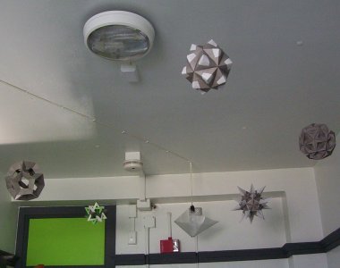 a few more of the kusudama hanging in my dorm room