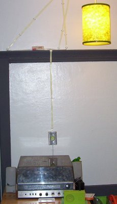 the dimmer switch on the wall