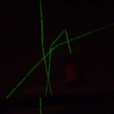 the wire glowing in the dark