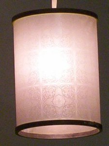 the grey shade with the light on