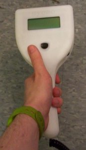 the hand-held being held in a hand!