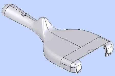 isometric view of the bottom of the bottom of the shell