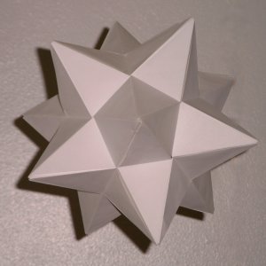 white greater stellated dodecahedron