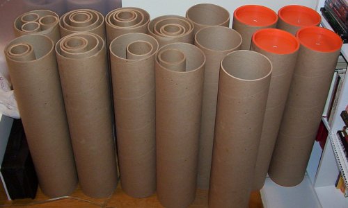 the tubes stacked before the Dual Lock was applied