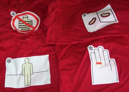 the shirt fronts